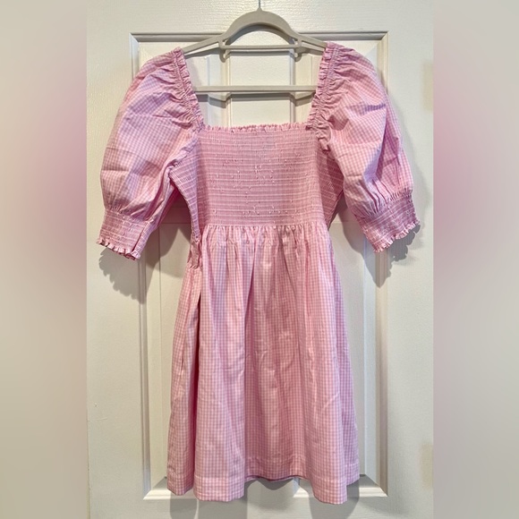 Hill House Home | The Athena Nap Dress | Size L | Bubblegum Gingham | NWT - Picture 4 of 6